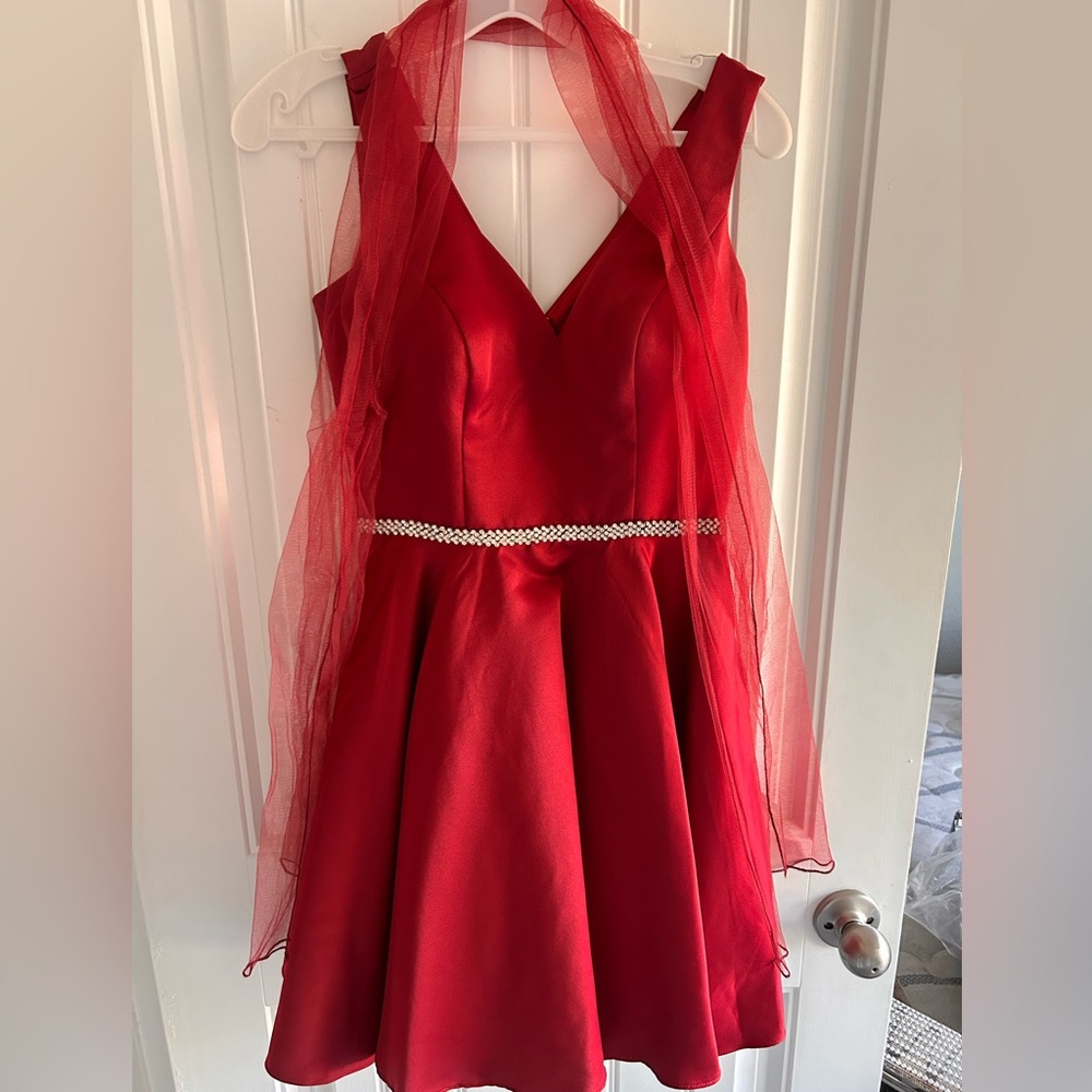 Dancing Queen Ruby Red Elegant Dress - image 1